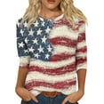 thumbnail image 1 of Womens Tops, Casual 3/4 Length Sleeve 4Th Of July Collar Pullover Top Red White And Royal Blue T Shirt Ladies Tops Blouses Valentines Day Shirt Orders Placed Tank Tops (3XL, Beige) ZMTing, 1 of 4