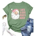 thumbnail image 1 of Womens Tops Casual Christmas Print Round Neck Short Sleeve T Shirt Plus Size Fall Outfits Clothes,Green,S, 1 of 2