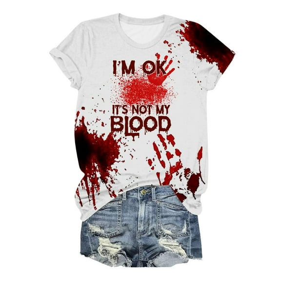 Womens Tops Casual Fashion Printed Crew Neck Short Sleeve Pullover T Shirts for Women Black XXL