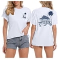 thumbnail image 1 of Womens Tops Casual Letter Printing Crew Neck Short Sleeve T Shirt Top T Shirts for Women White XXL, 1 of 3