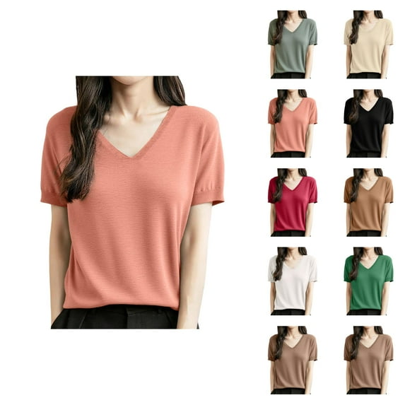 Womens Tops Casual Pullover Hoodie Knit Sweaters Cropped Y2K Back to School Clothing Women's Wool Blend Summer Fall Tops Lightweight Business Casual Blouses