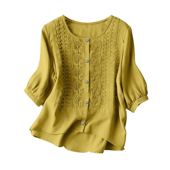 Everyday Short Sleeve Tops for Women Loose Fit Summer Trendy Blouse