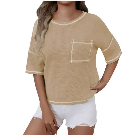 Womens Tops Casual Round Neck Tshirts for Women T Shirts for Women Loose Fit Womens Shirts