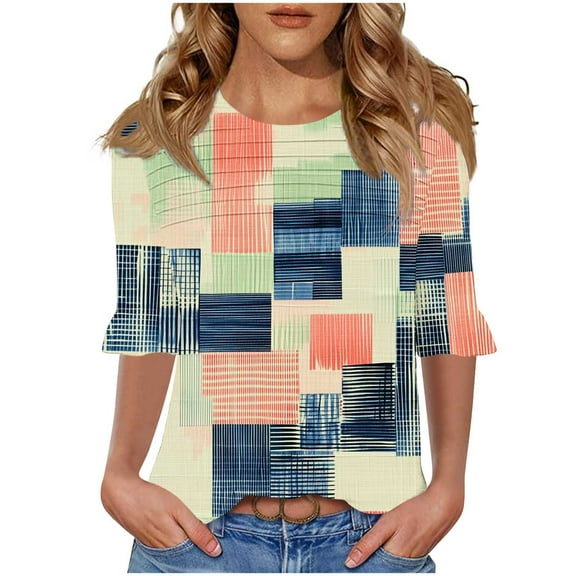 Womens Tops Casual Short Sleeve Camisole Tops Plus Size Vneck Tshirts Shirts Workout White Blouse Button Up Cute