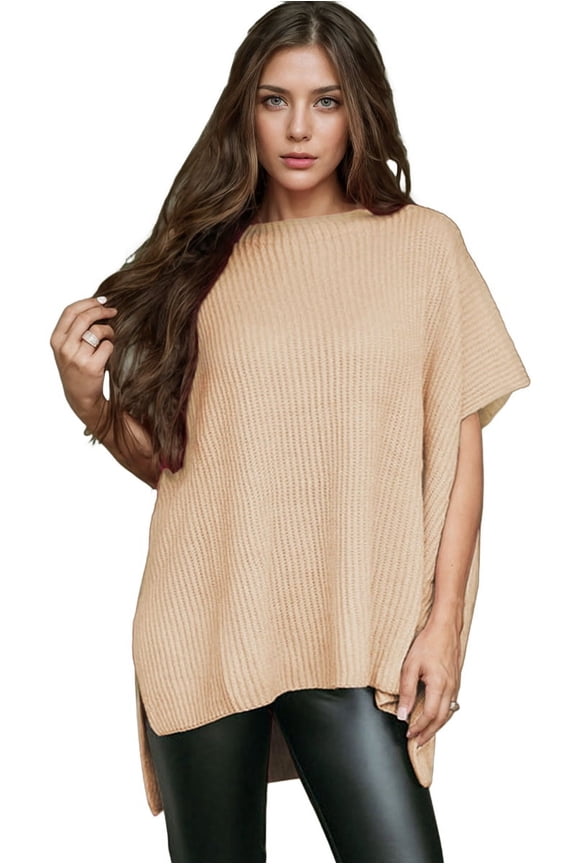Womens Tops Casual Short Sleeve Sweater Loose Oversized Shirts Spring Tops for Women M