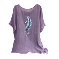 thumbnail image 1 of Womens Tops Casual Short Sleeve Tops Trendy Plus Size V Neck Cute Tshirts Shirts Teachers Blouses Business Casual Sleeveless, 1 of 5