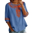 thumbnail image 1 of Womens Tops Casual Solid Stand Collar Button Down Shirt Spring Summer Shirts for Women Blue M, 1 of 9