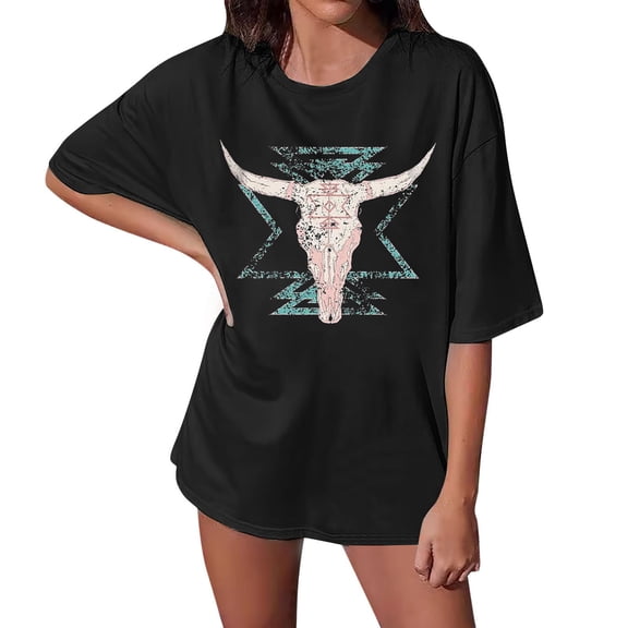 Womens Tops Casual T Shirts Oversized Loose Short Sleeve Vintage Graphic SUmmer Plus Size Outfits