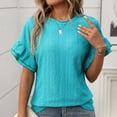 thumbnail image 1 of Womens Tops Casual Summer T Shirts V Neck Short Sleeve Tunic Tops Casual Solid Loose Shirts for Women Plus Size T Shirts, 1 of 8