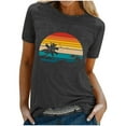 thumbnail image 1 of Womens Tops,Tbopshirt Summer Tops for Women,Plus Size T Shirts,Beach Printed Women Blouse Shirt T-shirt,Short Sleeve Blouses, 1 of 5