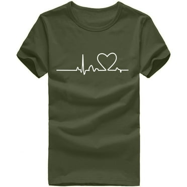 Womens Tops Clearance,Tbopshirt Summer Tops for Women,Plus Size T Shirts,Unisex T-shirt Printed Pattern Casual Fashion Soild Color Tops,Short Sleeve Blouses,Holiday Savings Deals