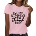 thumbnail image 1 of Womens Tops Tbopshirt Summer Tops for Women,Plus Size T Shirts,Women Girls Print Tees Round Neck T Shirt Blouse Tops,Short Sleeve Blouses, 1 of 7