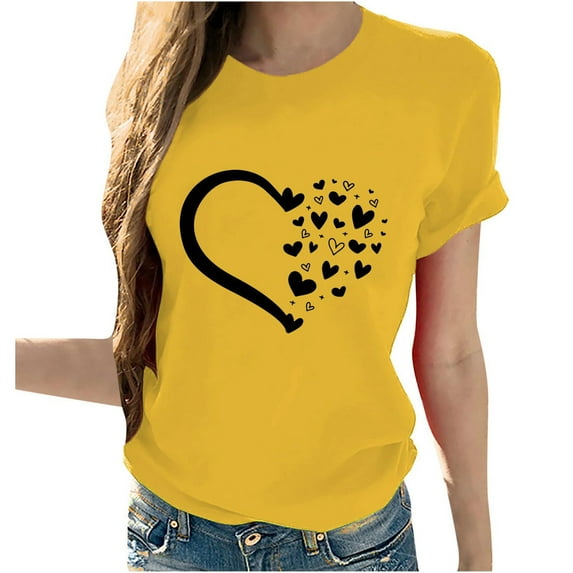 Womens Tops Tbopshirt Summer Tops for Women,Plus Size T Shirts,Women Girls Sunflower Print Tees T Shirt Blouse Tops,Short Sleeve Blouses