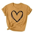thumbnail image 1 of Womens Tops,Tbopshirt Summer Tops for Women,Plus Size T Shirts,Women Valentine Day Love Printed T-Shirt Top Round Neck Top Shirt,Short Sleeve Blouses, 1 of 3