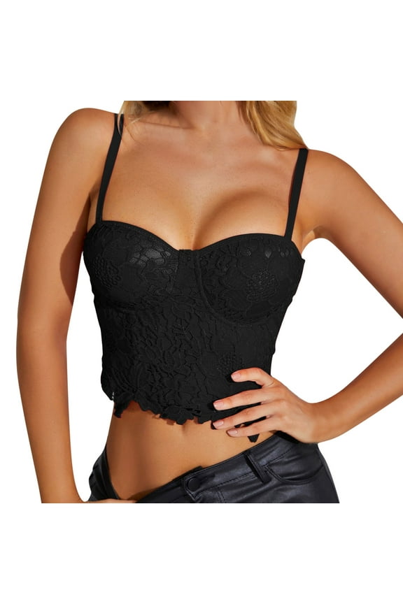 Womens Tops Corset Top Bustier Tight Fitting Solid Short Suspender Cowl Neck Memory Flexi Bones Slim Fit M Size Tank Tops for Women