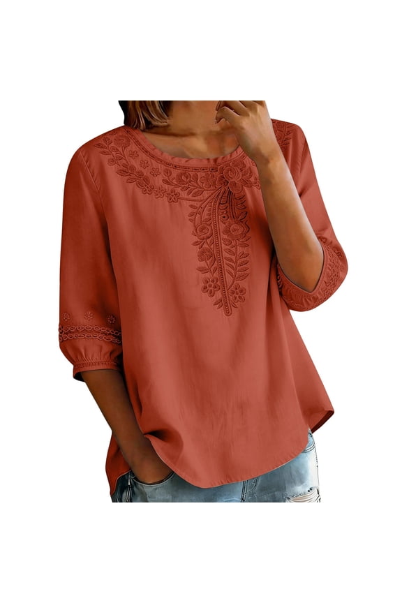 Womens Tops Cotton Linen Casual Tops Shirts and T Shirts
