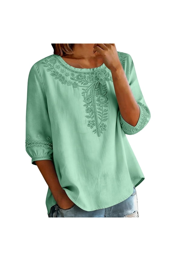 Womens Tops Cotton Linen Casual Tops Shirts and T Shirts