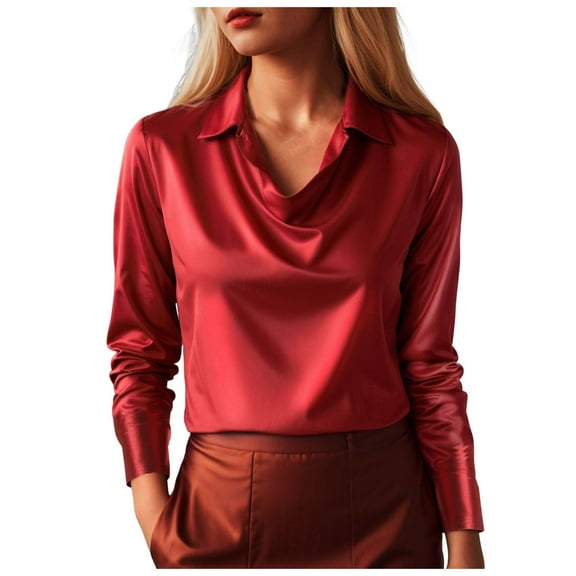 Womens Tops Cowl Neck Shirts Long Sleeve Teacher Clothes Office Business Dressy Casual Blouse 2025 Summer