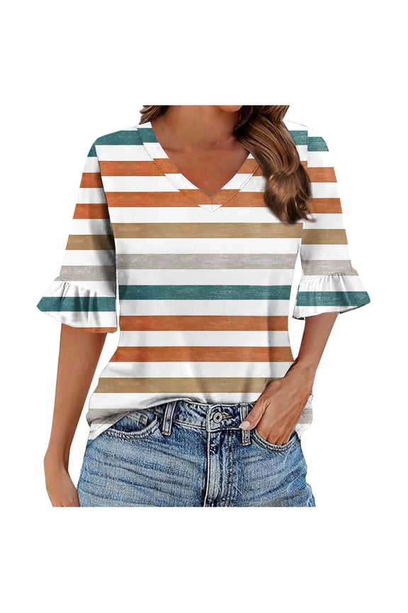 Womens Tops, Crop Tops for Women Trendy Summer Women Blouses and Tops Fashion for Work Shirts for Women Dressy Casual Sexy Summer Clothes for Women Over 50 Try Before You Buy Womens Clothing