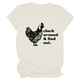 thumbnail image 1 of Womens Tops Cute Cluck Graphic Women T Shirt Short Sleeve Shirts for Graphic Tees for Women, 1 of 3