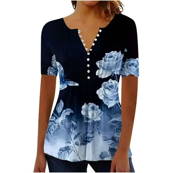 Womens Tops Dressy Casual Holiday Womens Tops Women's Clothing for Summer Plus Size Women's Clothing