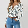 thumbnail image 1 of Womens Tops Dressy Casual Long Sleeve Ribbed Shirts Henley Neck Slim Fit Stretch Knit Tops Fall Winter Clothes, 1 of 6