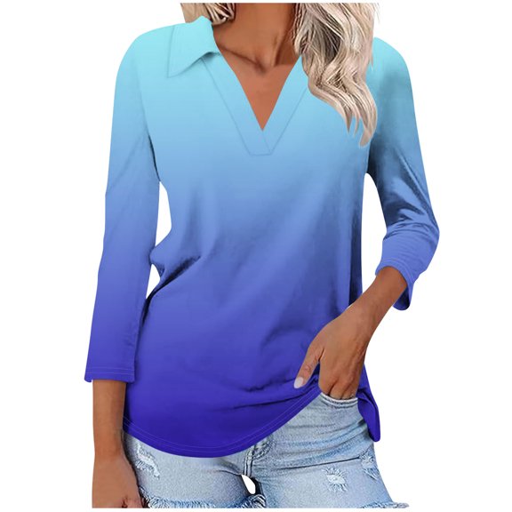 Womens Tops Dressy Casual Sexy Blouses Plus Size Shirts for Women 3X Basic Fitted Tees Set