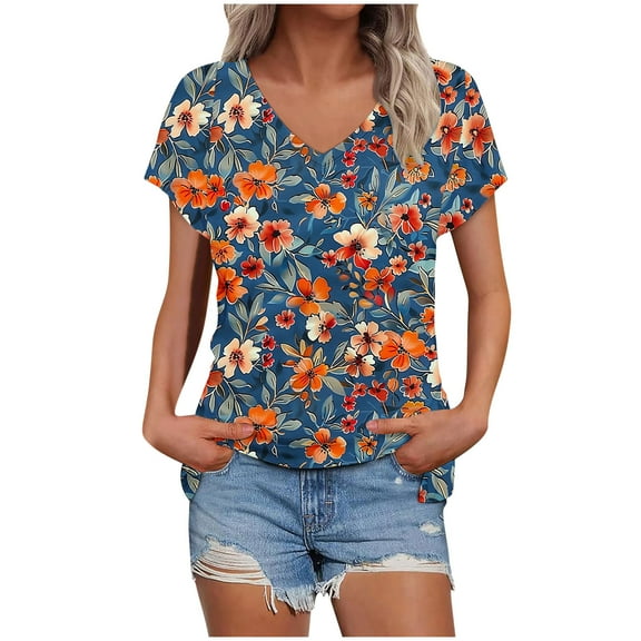 Womens Tops Dressy Casual Sexy Blouses Womens T Shirts Loose Fit Multi Pack Black Tees Slim Fit