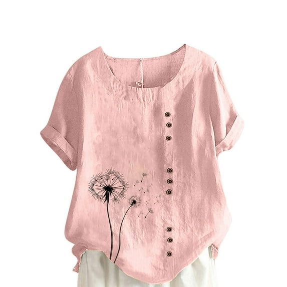 Womens Tops Dressy Casual Summer Women Blouses and Tops Fashion for Party Lightweight Tshirts Women Loose fit Yoga Tops Woman Pack Generic Brand Tops