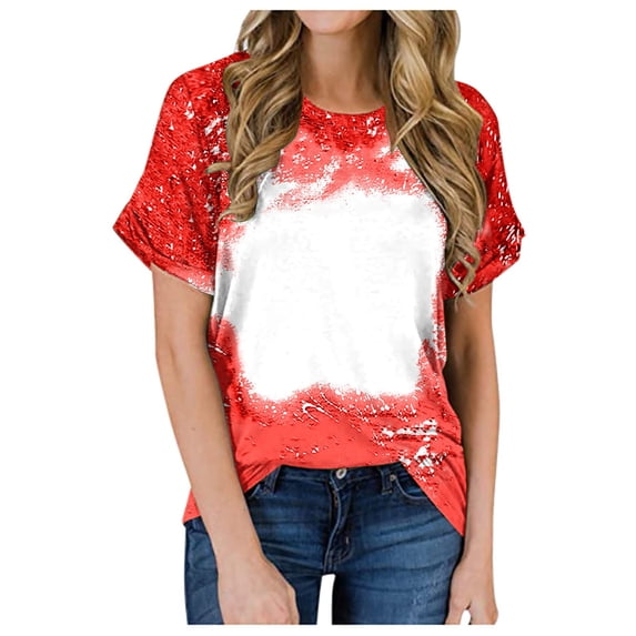 Womens Tops Dressy Casual Sexy Summer Womens T Shirts Casual Loose Fit Red Shirts for Women Dry Fit