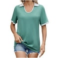 thumbnail image 1 of Womens Tops Dressy Casual Short Sleeve Loose Womens Loose T Shirts Try Before You Buy Womens Clothing, 1 of 7