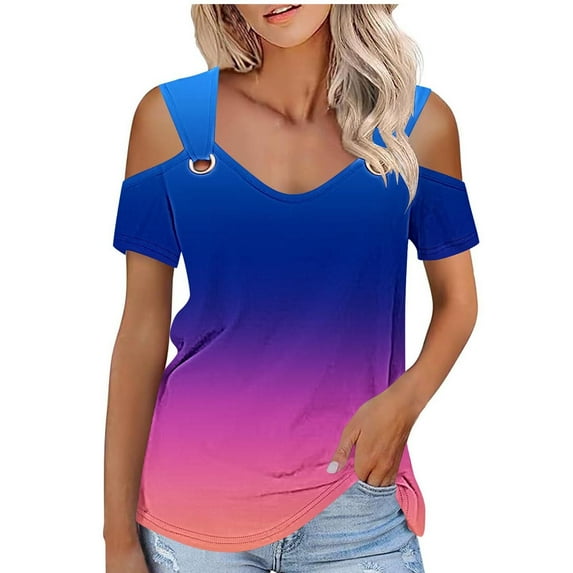 Womens Tops Dressy Casual Short Sleeve Plus Shirts for Women Trendy 2025 Womens Country Graphic Tees Vintage Trendy Clearance Deals