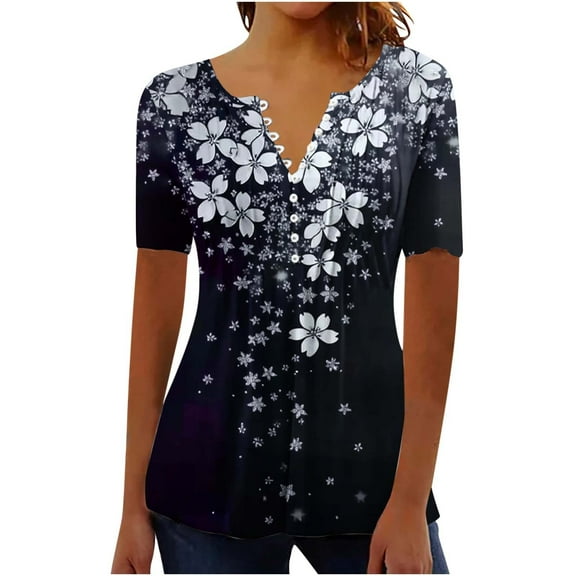 Womens Tops Dressy Casual Short Sleeve Round Neck Ladies Tops And Blouses Sleeveless Spring Shirts for Women 2025