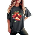 thumbnail image 1 of Womens Tops Dressy Casual Short Sleeve Round Neck Red Shirts for Women Plus Size Graphic Tees Vintage 90S Clearance Deals, 1 of 7