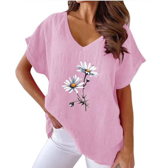Womens Tops Dressy Casual Short Sleeve Scoop Neck Work Out Shirts Gym Loose Graphic Summer Graphic Tees for Women 2025 Trendy