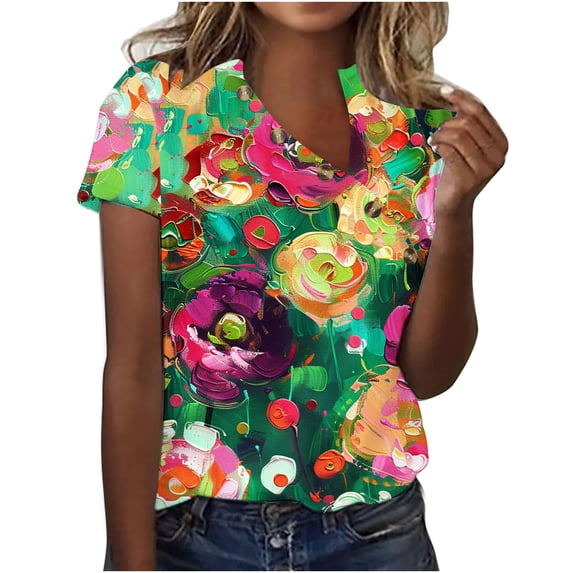 Womens Tops Dressy Casual Short Sleeve Zipper Womens Blouses Casual Button Down Oversized Button Down Shirts for Women