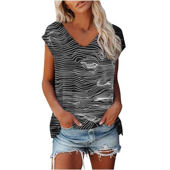 Womens Tops Dressy Casual Short Sleeve Zipper Womens T Shirts Graphic Tees Graphic Tees Plus Size
