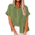 thumbnail image 1 of Womens Tops Dressy Casual Summer Flutter Sleeve T-Shirts Trendy Ruffle Short Sleeve Loose V-Neck Tunic Tops, 1 of 7