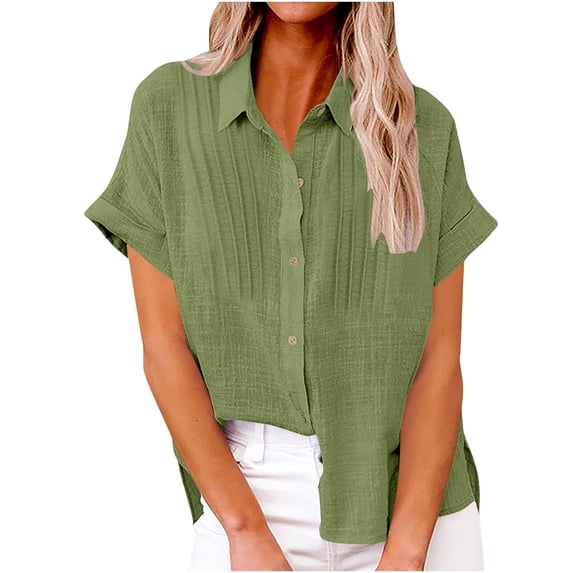 Womens Tops Dressy Casual Summer Flutter Sleeve T-Shirts Trendy Ruffle Short Sleeve Loose V-Neck Tunic Tops