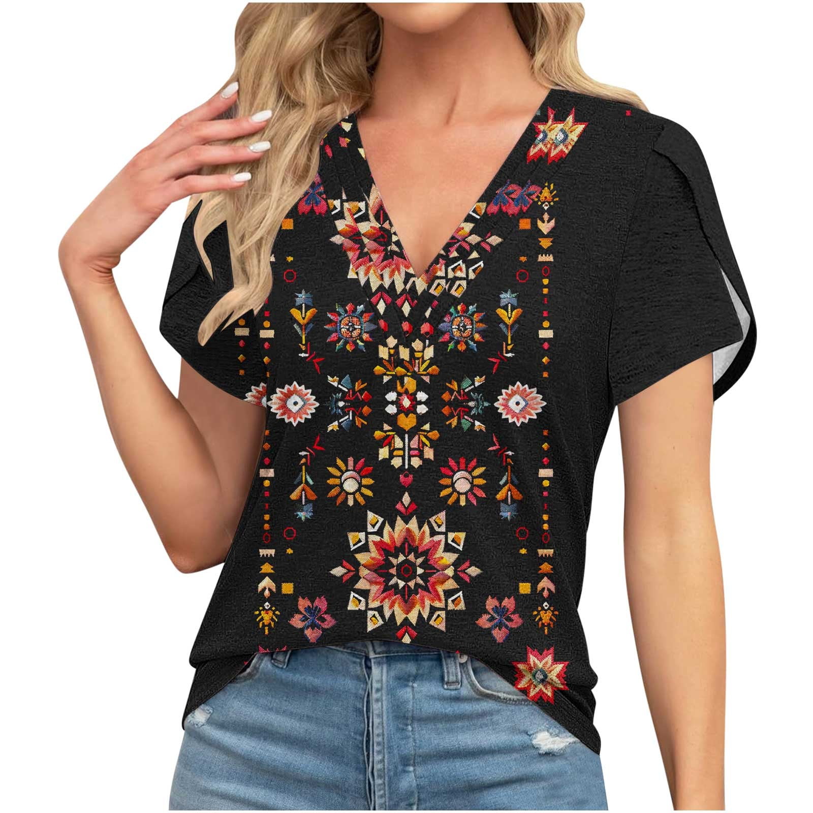 Womens Tops Dressy Casual Tunic Women Blouses Elegant Casual Plus Size ...