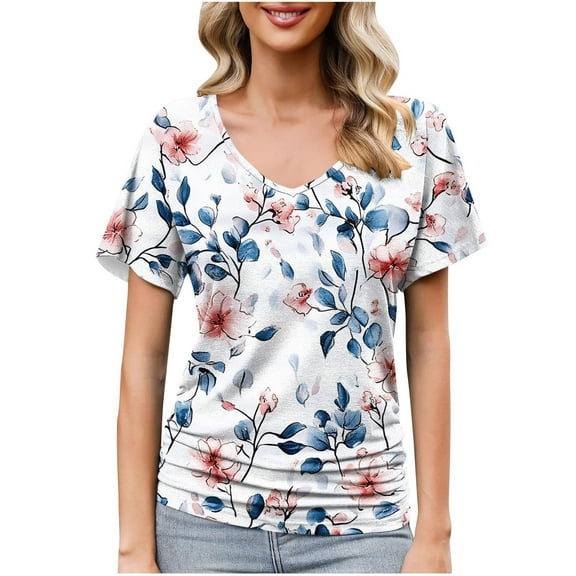 Womens Tops Dressy Casual Tunic Womens Blouses for Summer Womens Loose T Shirts Athletic Tops Women Womens Fashion Tops