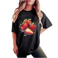 thumbnail image 1 of Womens Tops Dressy Casual Tunics Periwinkle Womens T Shirts Graphic Animals Basic Fitted Short Sleeve Tees Skims Dupes Shirt Clearance Deals, 1 of 7