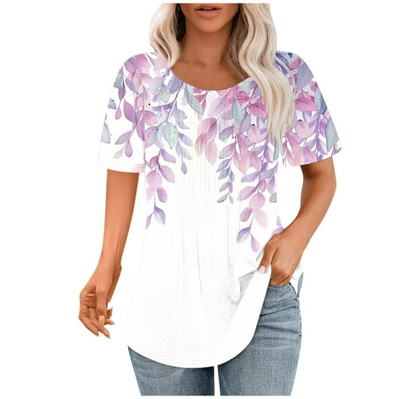 Womens Tops Dressy Casual V Neck Short Sleeve Shirts for Women Dressy Casual Generic Womens Tops