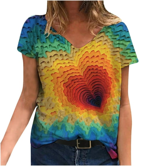 Womens Tops Dressy Casual,Women's Van Gogh Painting Printed T-Shirt Floral Painting Short Sleeve Tee Tops Famous Impressionist T-Shirt for Women