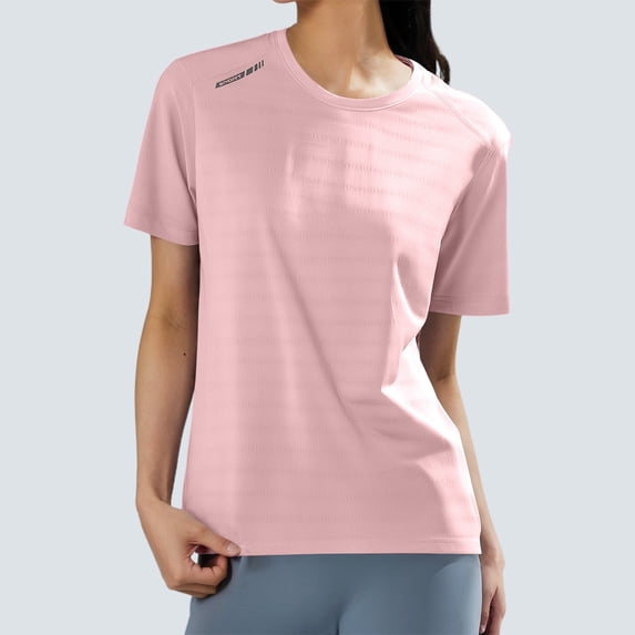 Womens Tops Dressy Casual ’s Ice Silk T Shirt for Sports Running Fitness Breathable Short Sleeve 2025 Trendy T Shirts M-7XL