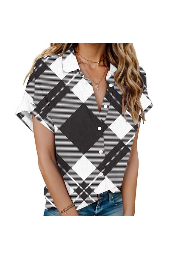 Womens Tops Dressy Short Sleeve 3x Womens Tops Plus Size Cotton Trendy Plus Size Women's Clothing Black V Neck T Shirts for Women