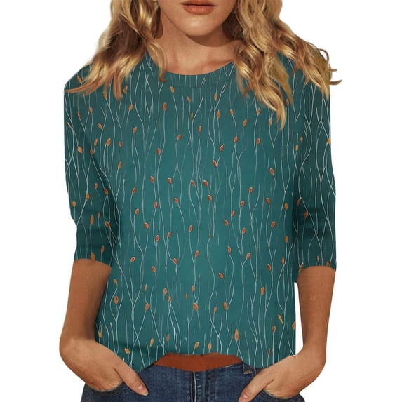 Womens Tops Fashion Short Sleeve Round Neck Printed Versatile Stylish Womens Golf Shirt,Navy,XL