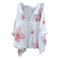 thumbnail image 1 of Womens Tops Floral Butterfly Print Natural Autumn Fragrant Fabric Long-Sleeved Shirt Flax Soft Warm Comfortable Halloween Design For Autumn Winter Occasions M Sweaters For Women, 1 of 3