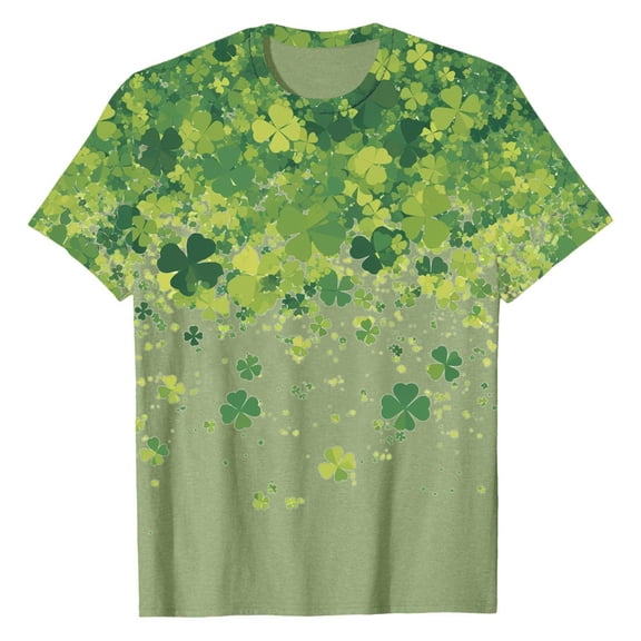 Womens Tops Graphic Print Short Sleeve Crew Neck Sport Outing Ladies Vacation Clothes,Army Green,L