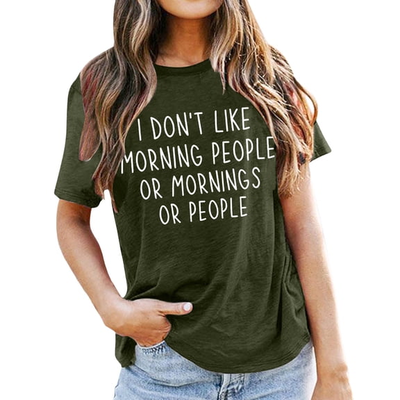 Womens Tops Graphic Print Short Sleeve Crewneck Soft Basic Couple Gifts for Him and Her,Army Green,3XL